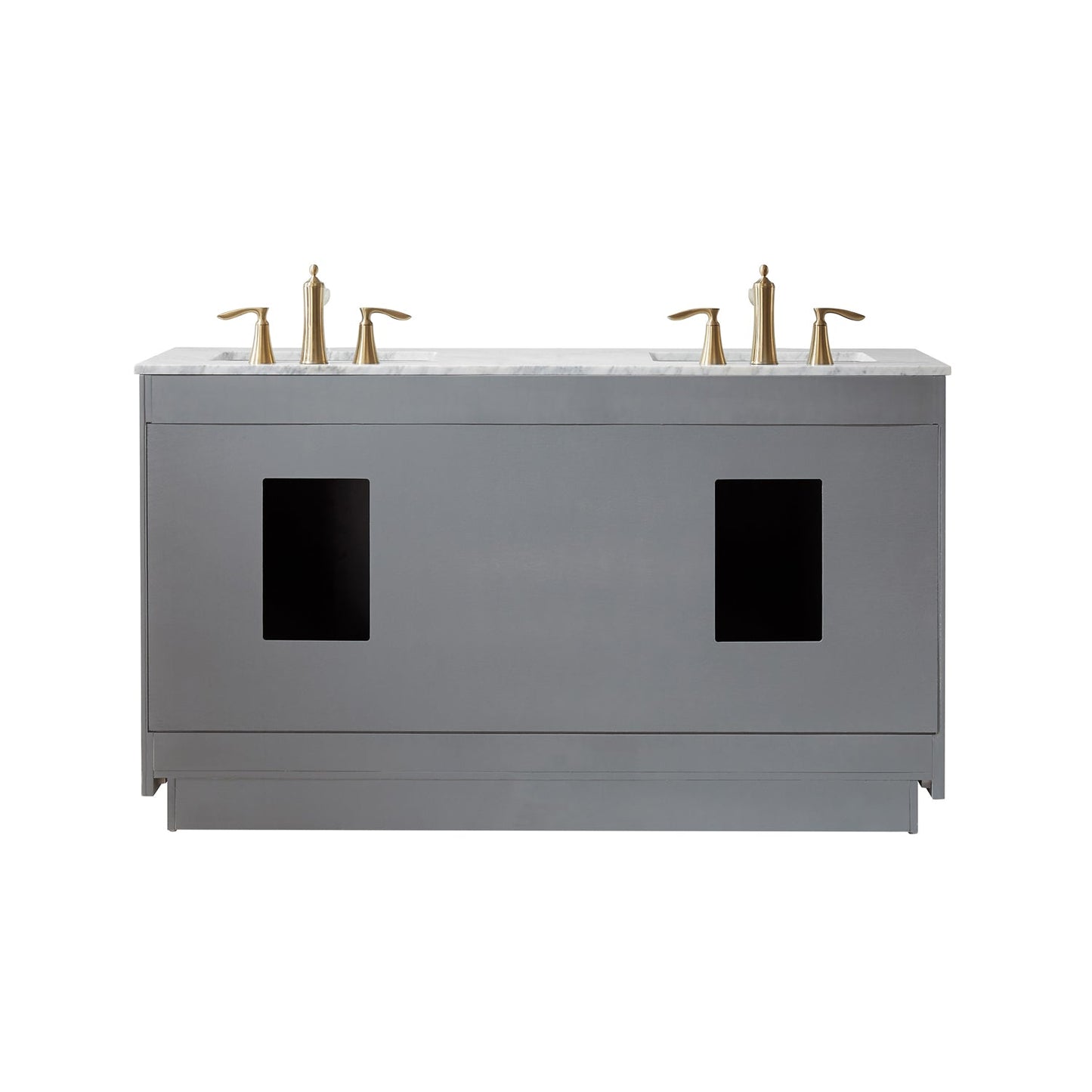 Altair Designs 60" double vanity with top - 531060-WH-CA-NM