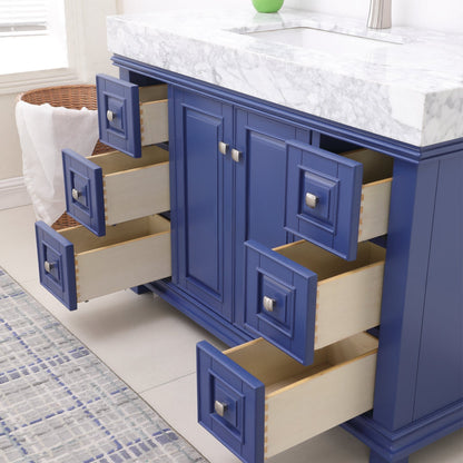 Altair Designs 48" single vanity with top - 539048-WH-CA-NM