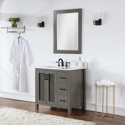Altair Designs 36" single vanity with top - 542036-GP-AW-NM