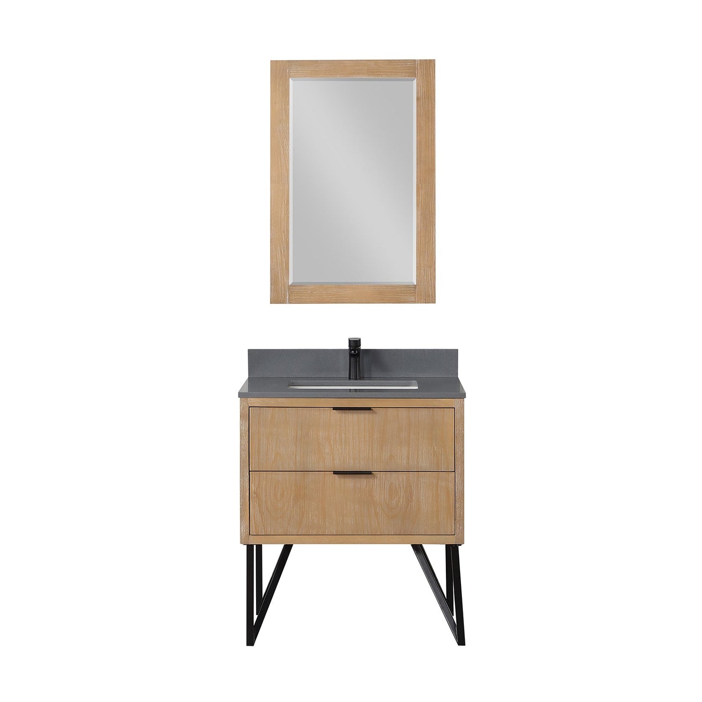 Altair Designs 30" single vanity with top - 548030-WP-CG-NM