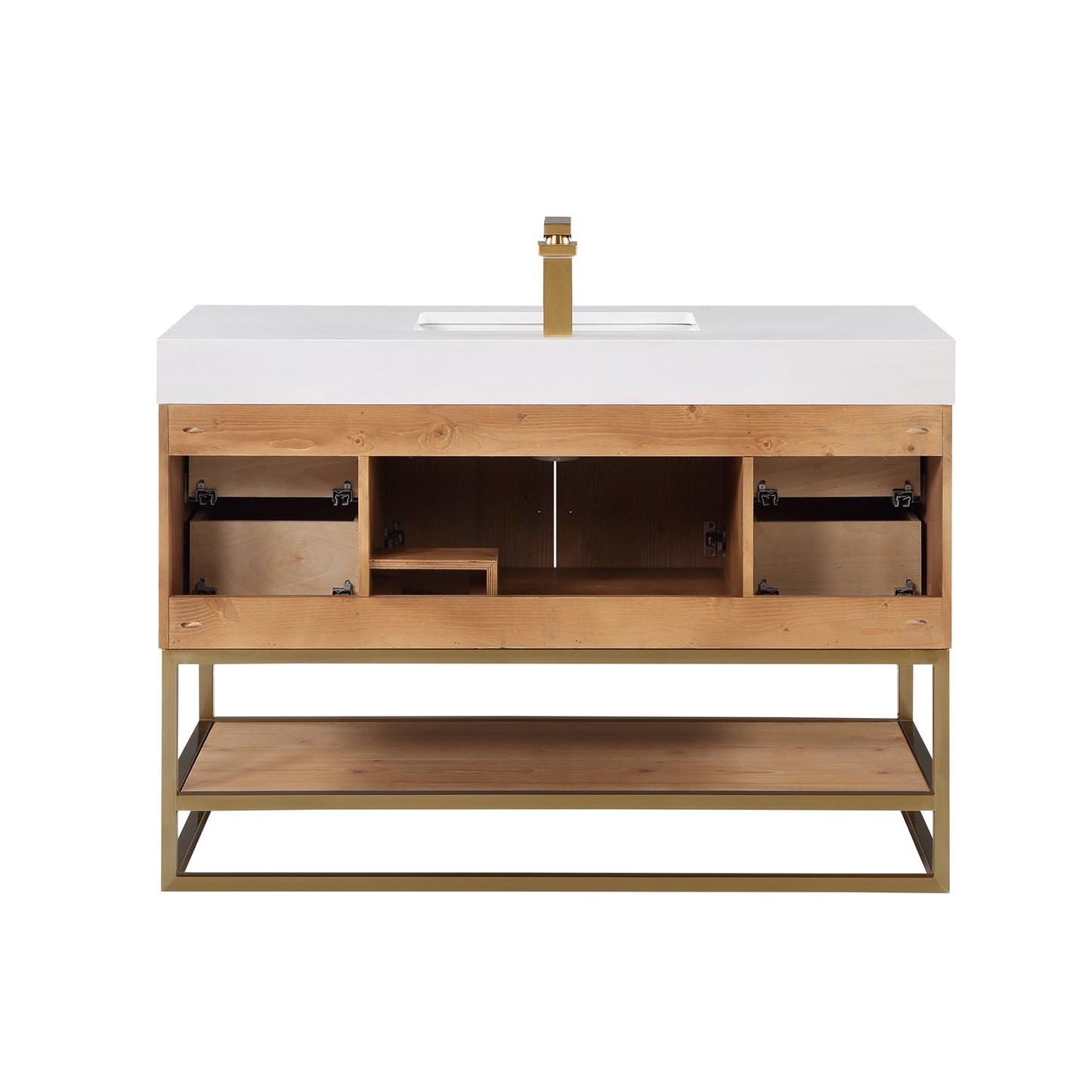 Altair Designs 36"/48"/60" single vanity with top - 552036B-LB-WH-NM