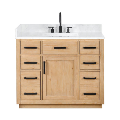 Altair Designs Gavino 42" single vanity with top - 557042-LB-GW-NM