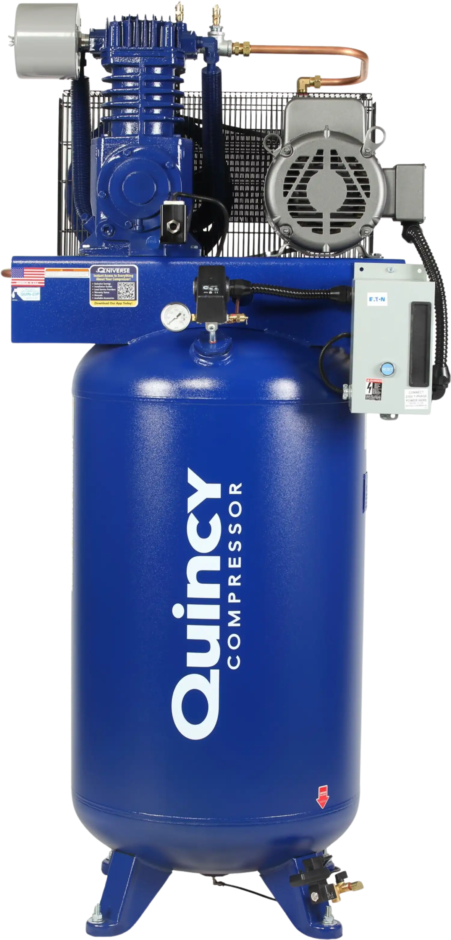 Quincy QT Max Air Compressor 7.5 HP 80 Gallon Two Stage Single Phase 230V New - 2020040726