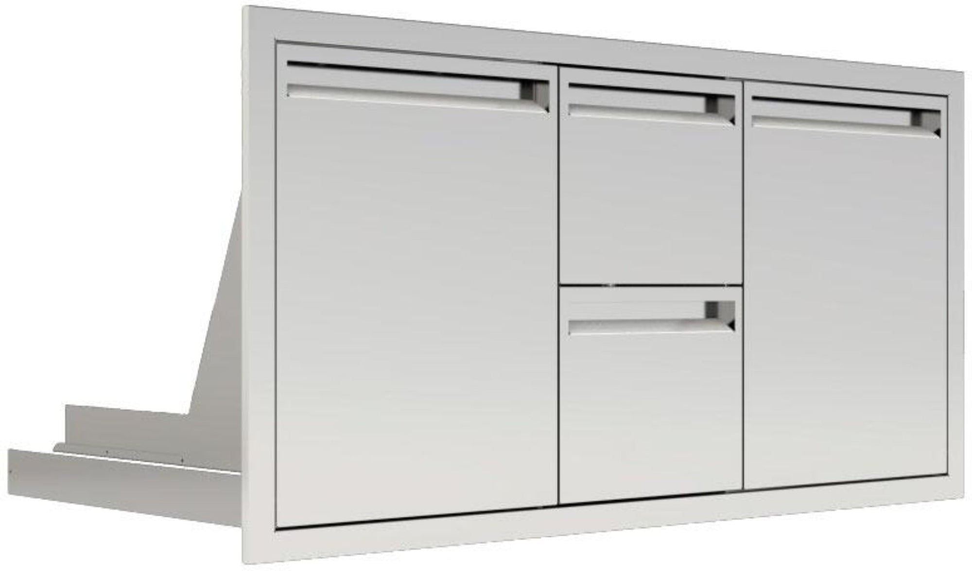 Pacific Coast Manufacturing 350H Series 42" Door/Double Drawer w/ Trash Roll-Out Combo - 350H-DDC-42TR