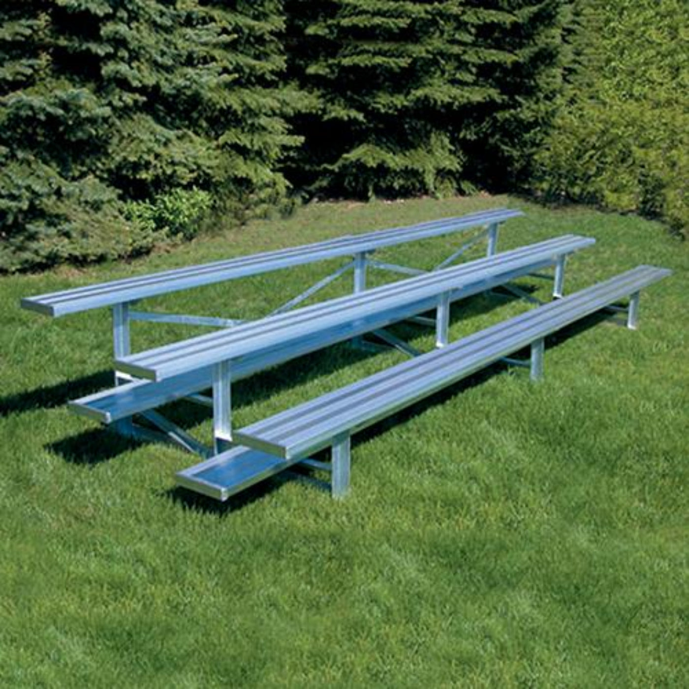 Bleacher 3 Row 15' All Aluminum Standard Bleacher - Powder Coated - BLCH-3AL