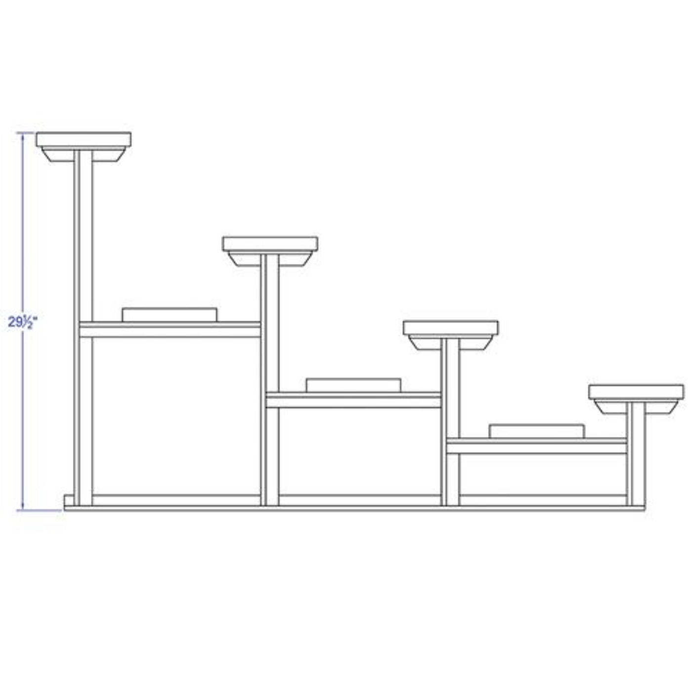 Bleacher 4 Row 15' Outdoor Standard Aluminum - BLCH-4