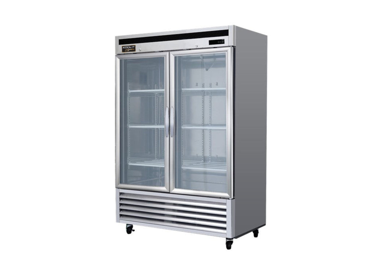 Kool-It " Wide 2 Glass Door Bottom Mount Reach-In Refrigerator - KBSR-2G