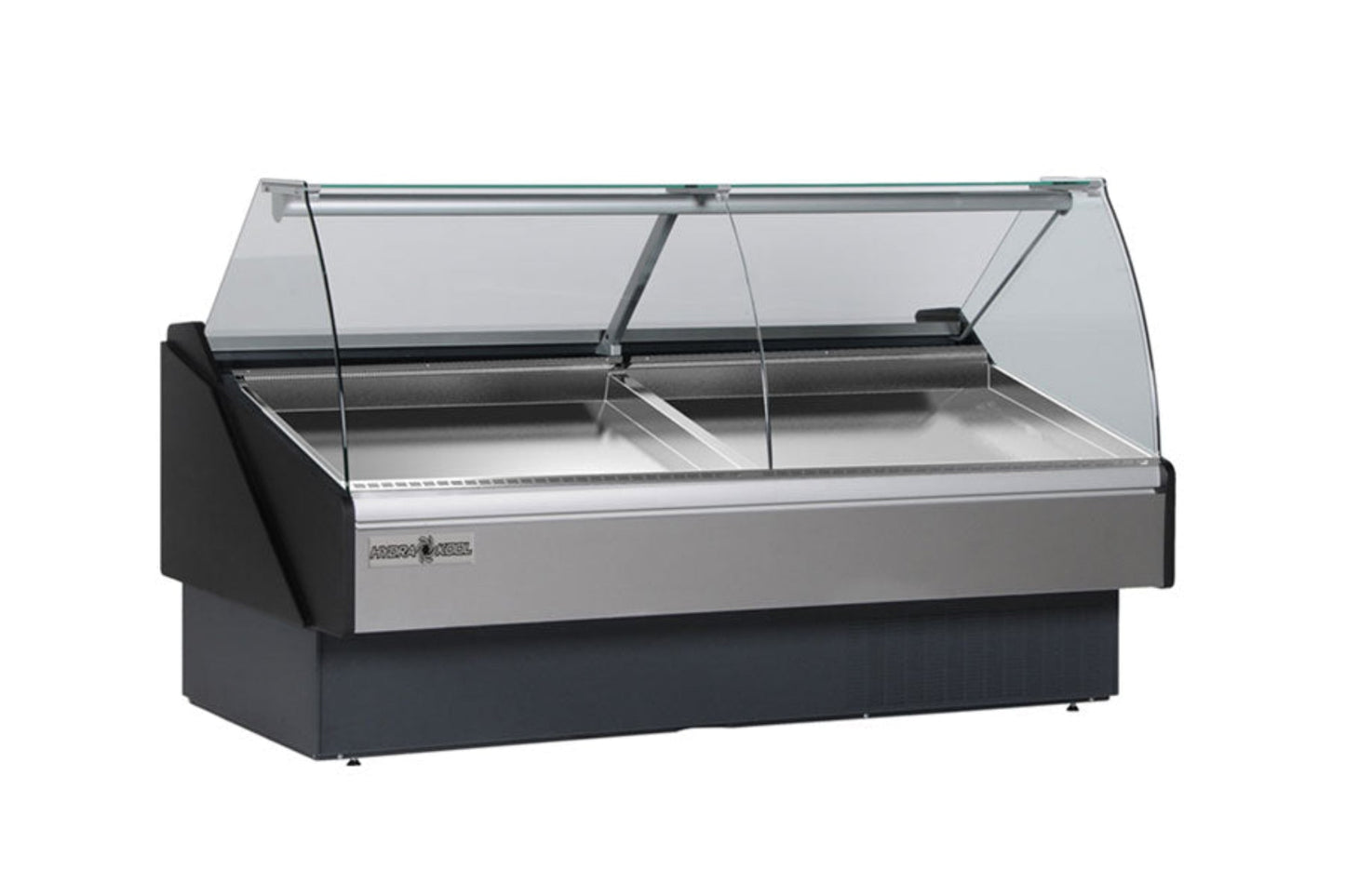 Hydra-Kool | 78" Wide Self Contained Curved Glass Seafood Display Case - KFM-SC-80-S