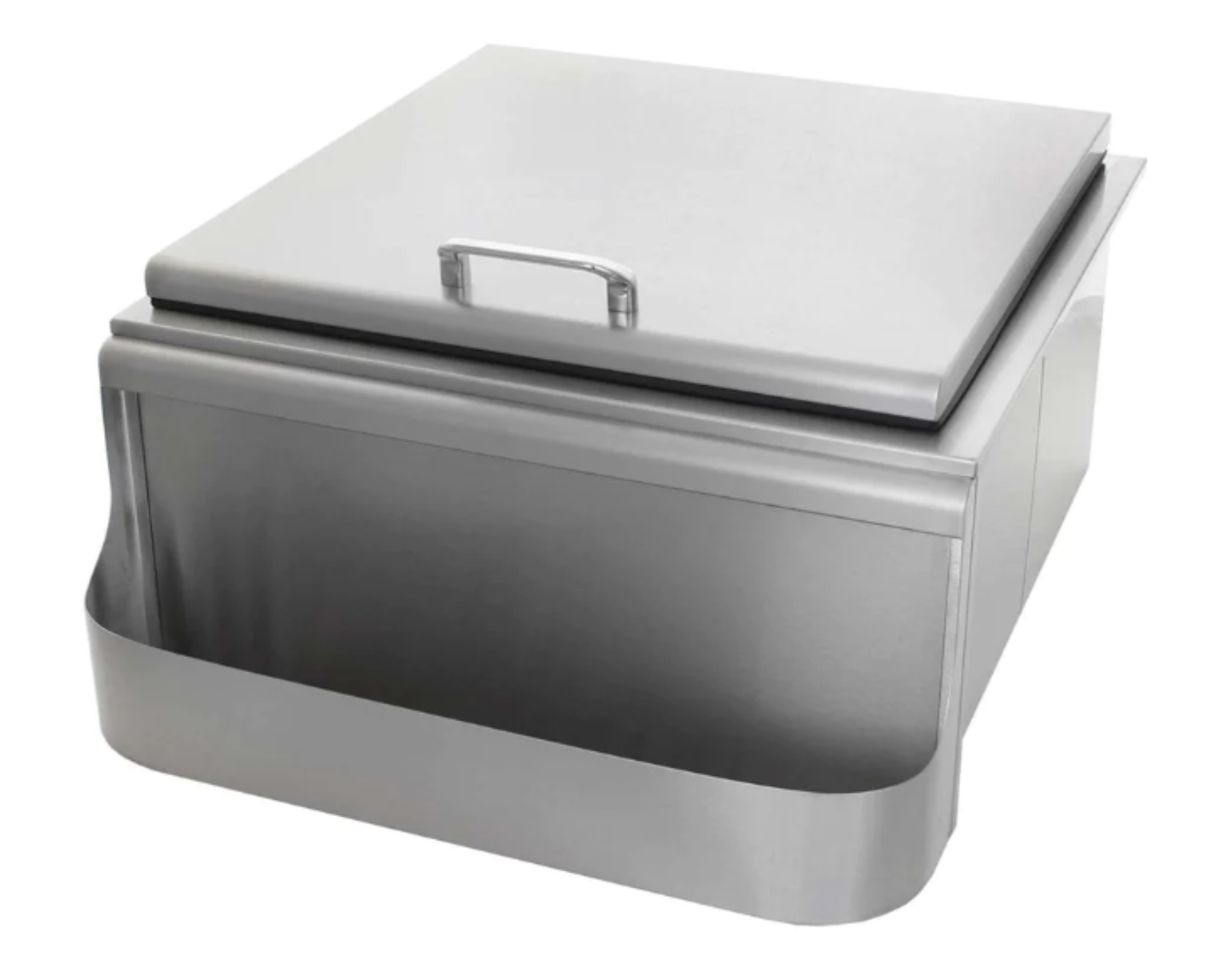 Pacific Coast Manufacturing 260 Series 18" Slide-In Ice Bin w/ Speed Rail & Condiment Holder - BBQ-260-18SI