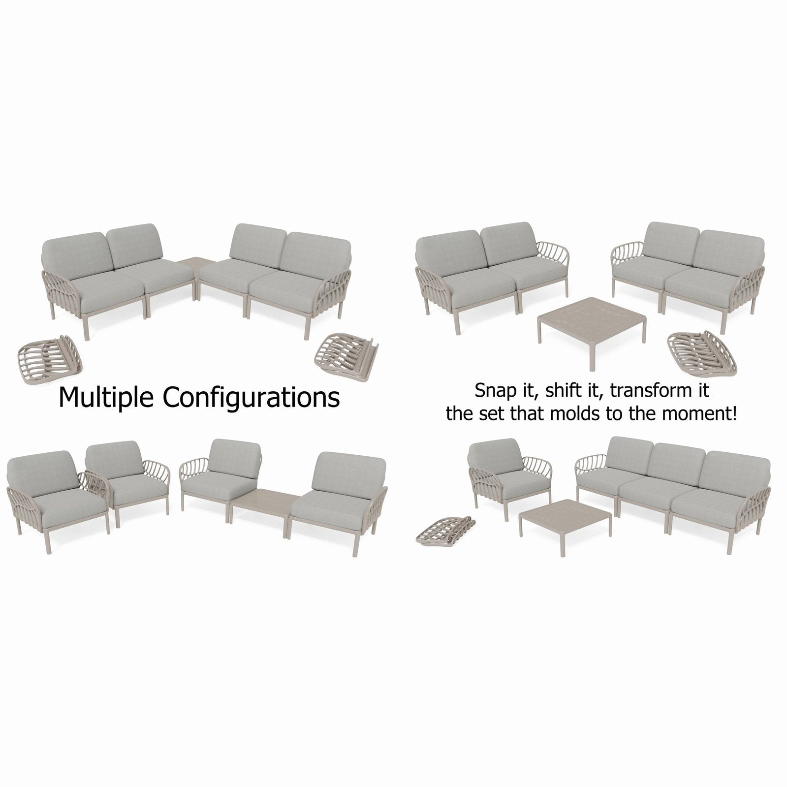 Strata Furniture Dahlia Patio Loveseat and Chair Group -  ODALCCTGG