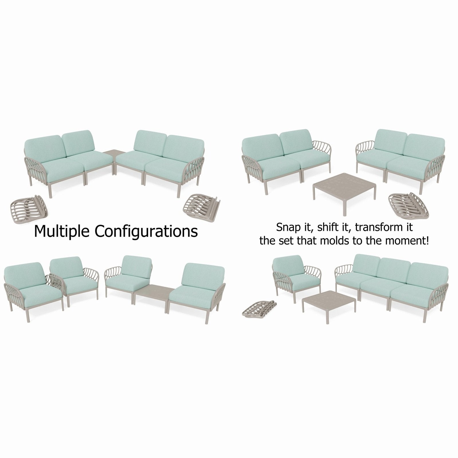 Strata Furniture Dahlia Patio Loveseat and Chair Group -  ODALCCTGM