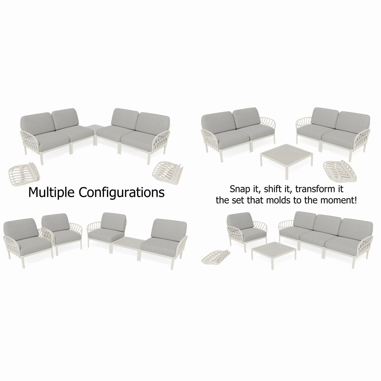 Strata Furniture Dahlia Patio Loveseat and Chair Group  - ODALCCTWG
