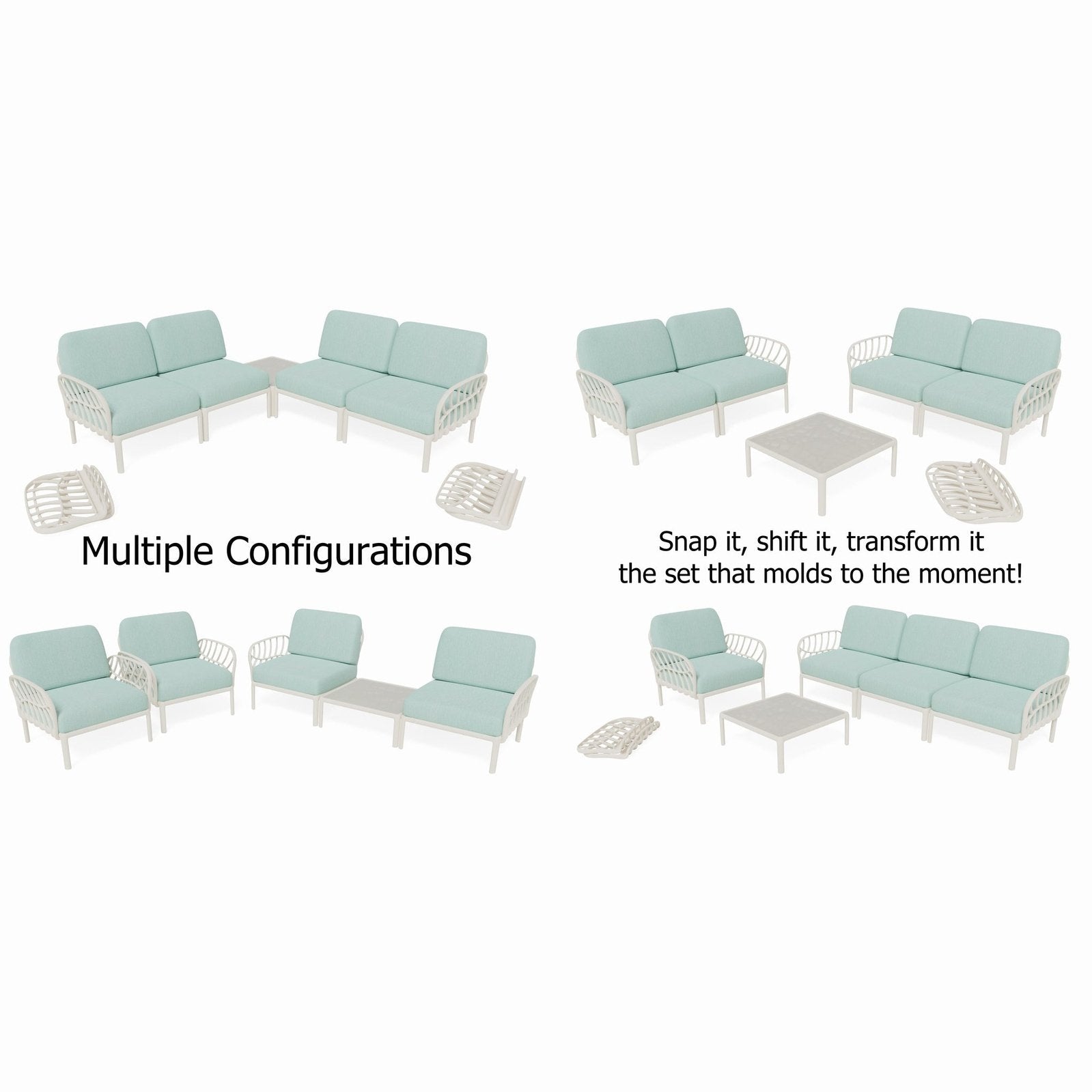 Strata Furniture Dahlia Patio Loveseat and Chair Group  - ODALCCTWM