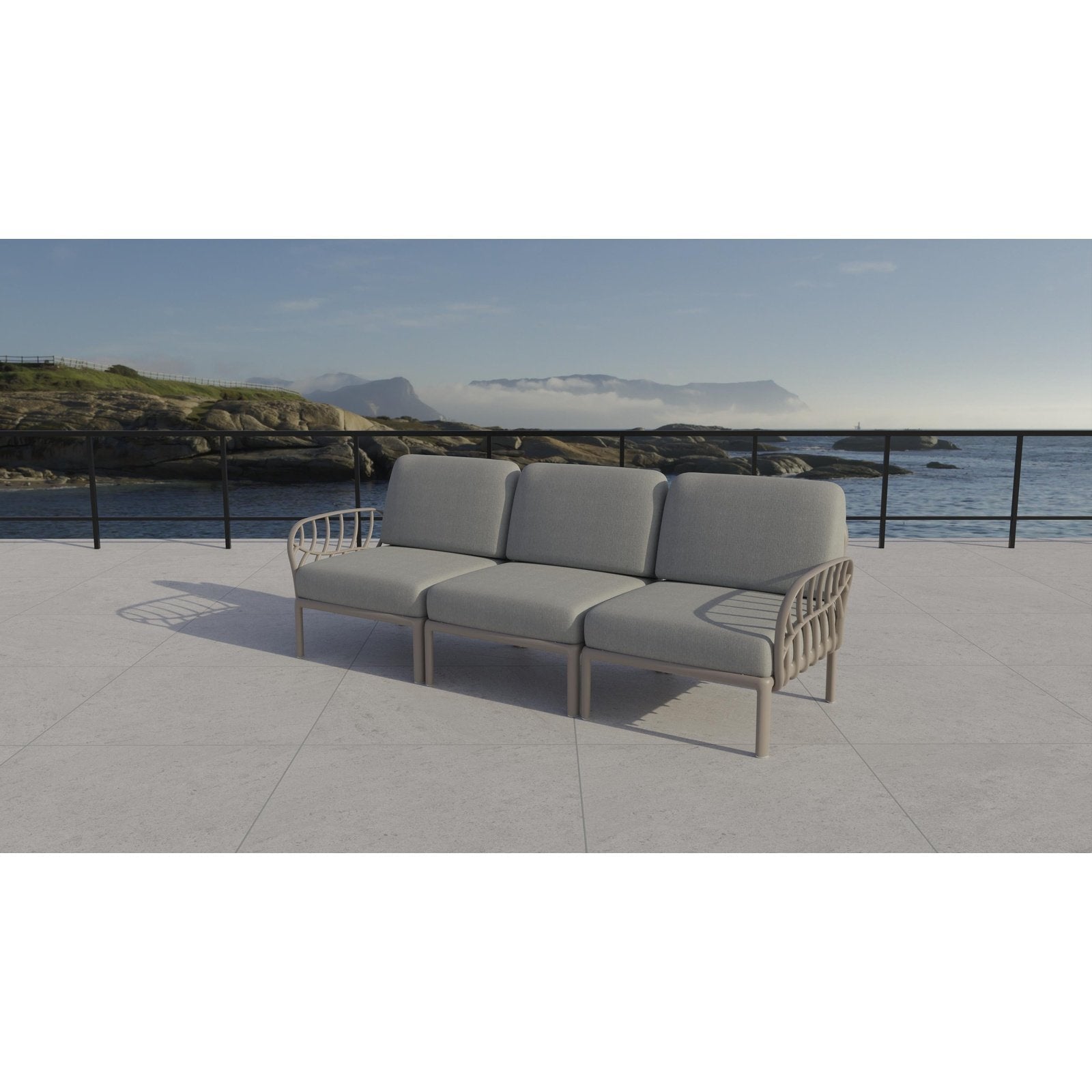 Strata Furniture Dahlia Patio Sofa Grey  - ODASGG