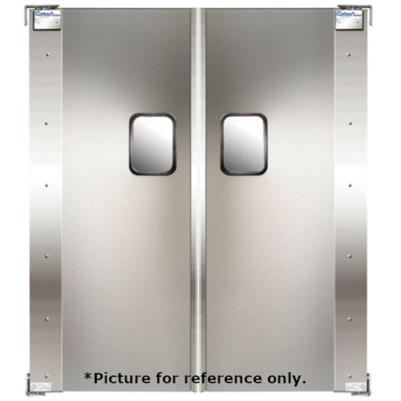 Curtron SPCD-20-AL-DBL-4848 47" x 47" Service-Pro Cafe Series 20 Swinging Door - CUSPCD20ALDBL4848
