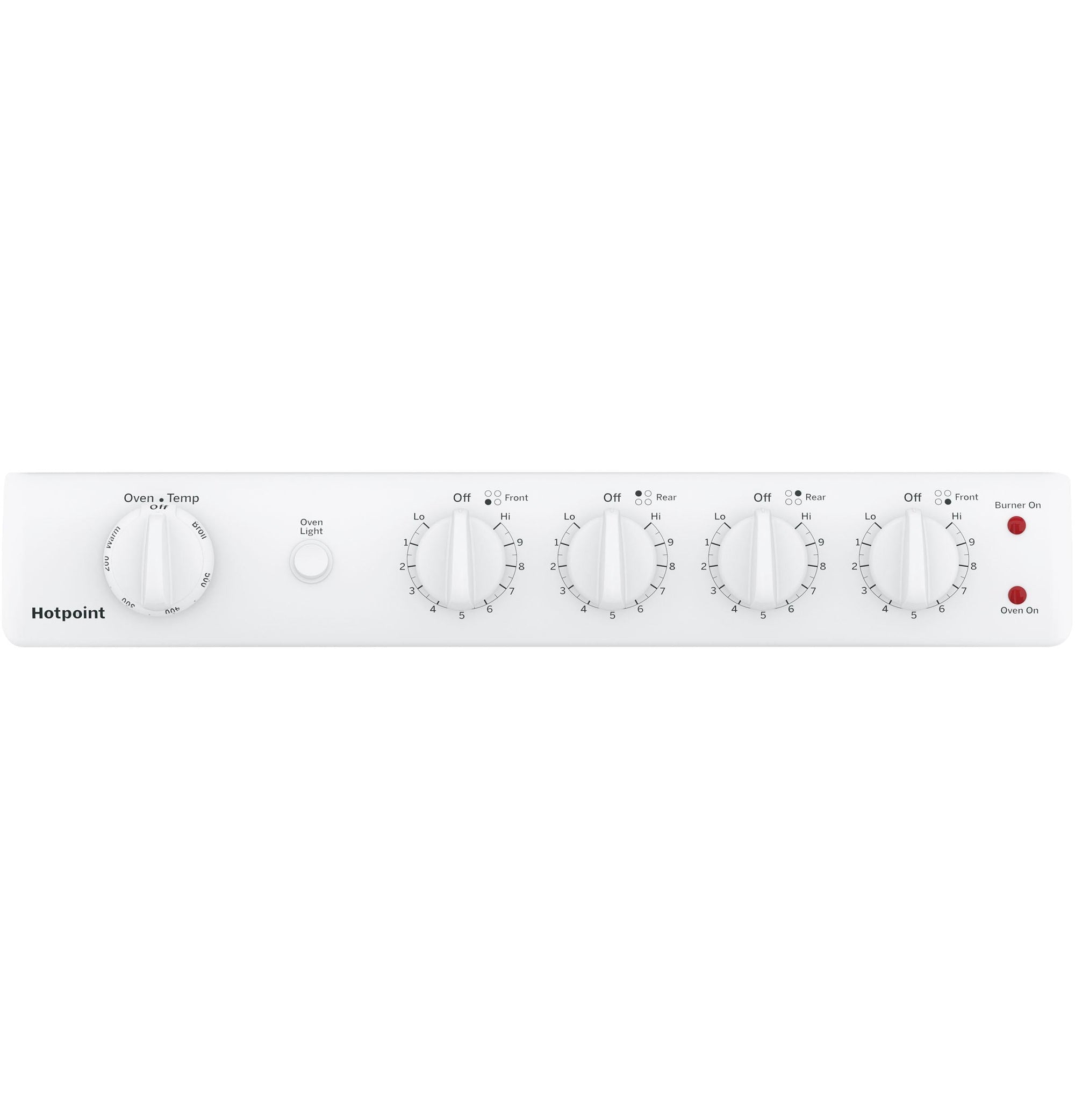 HOTPOINT RAS300DMWW Hotpoint® 24" Free-Standing Front-Control Electric Range White