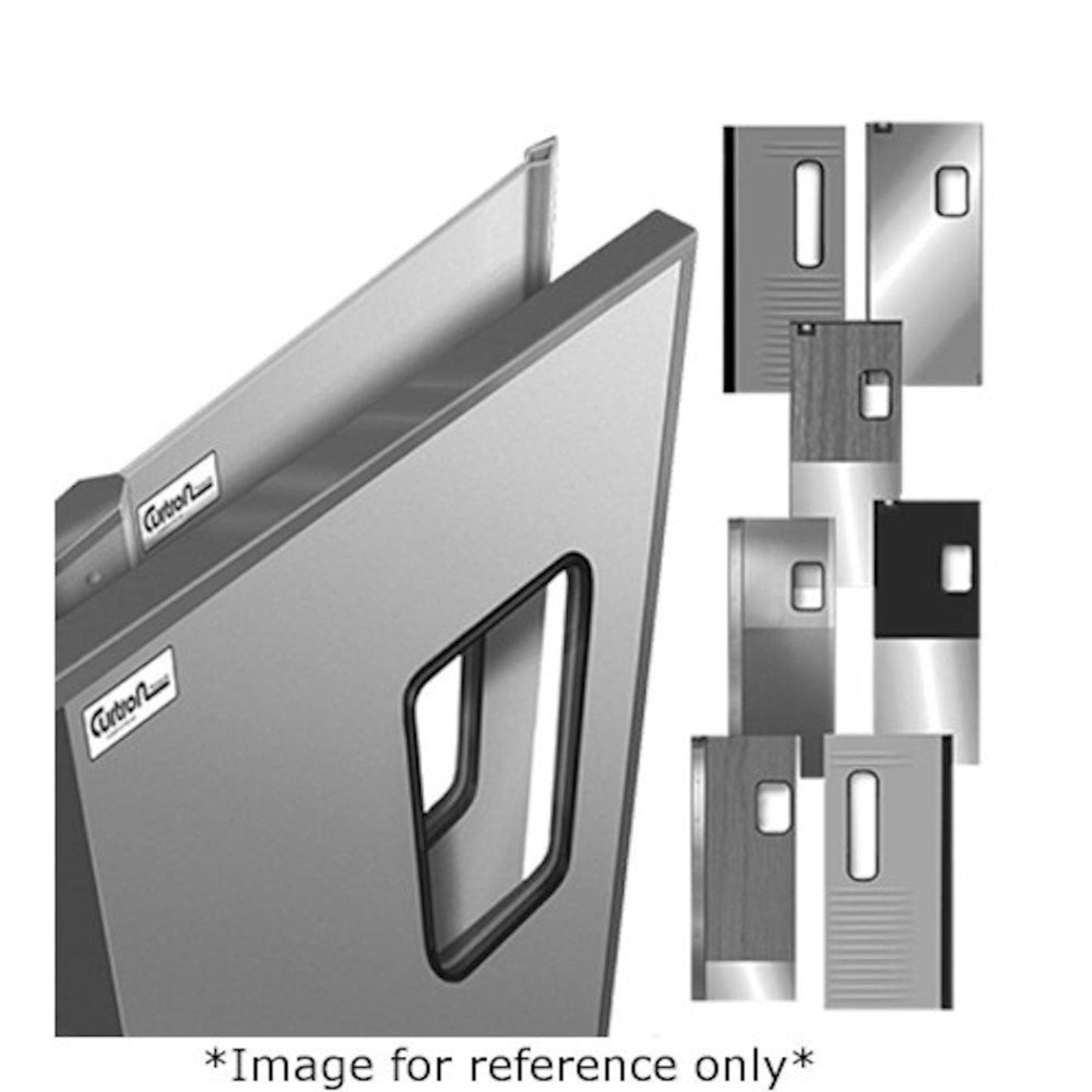 Curtron SPCD-30-SS-DBL-6048 60" x 47" Service-Pro Cafe Series 30 Swinging Door - CUSPCD30SSDBL6048