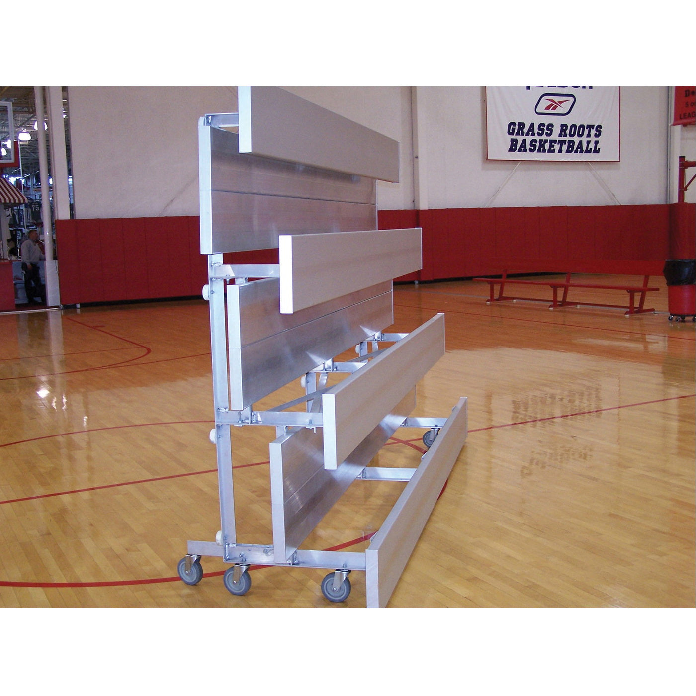 Bleacher 4 Row 7.5' Preferred Tip-N-Roll - BL47.5TRD